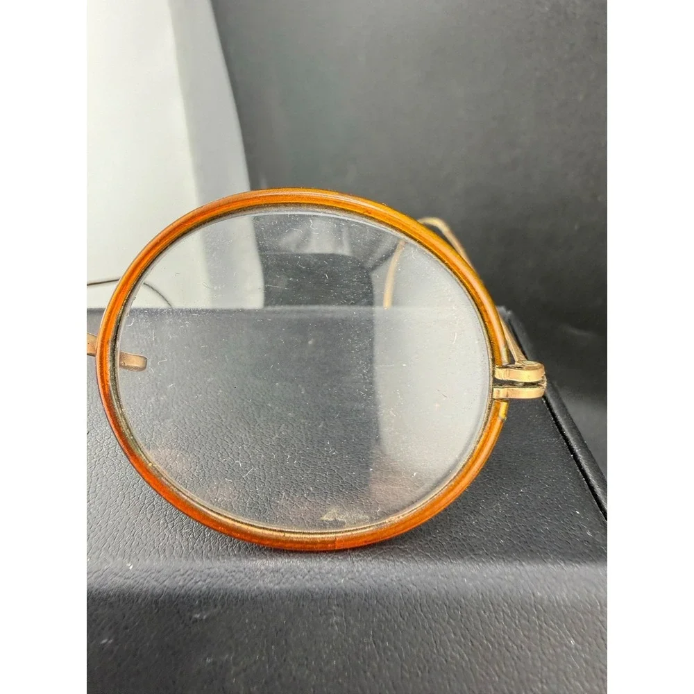 Vintage Windsor Wire Frame Glasses Polaroid Sunglasses Clip Gold Rimless Small